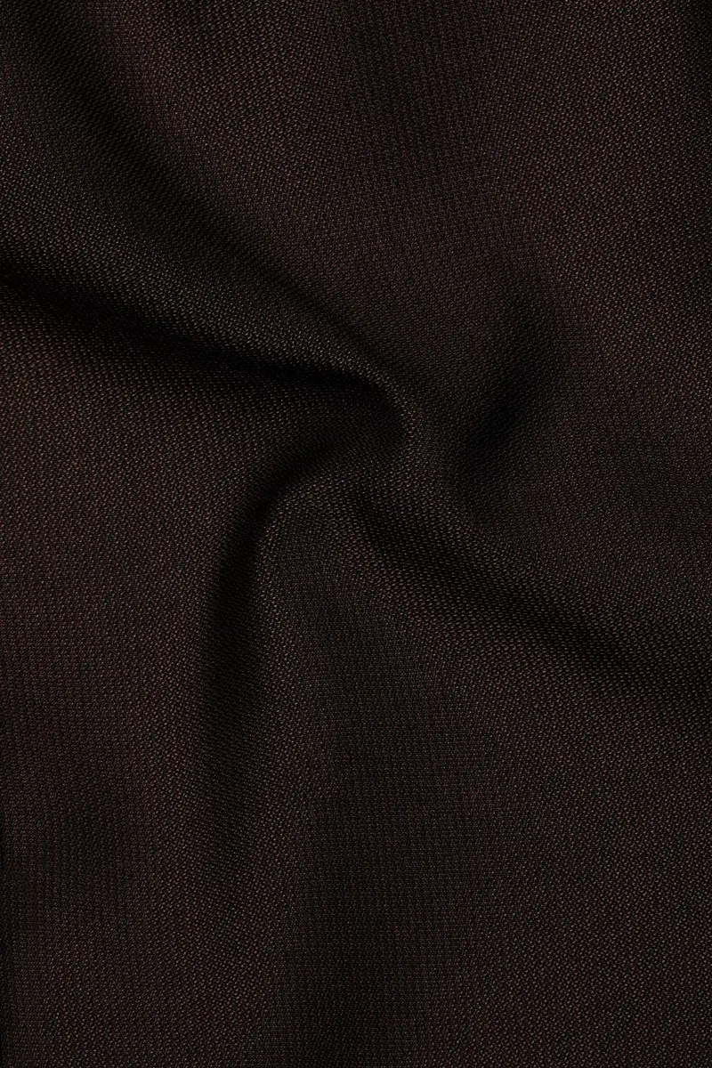 English Walnut Brown Cross Placket Bandhgala Blazer 3