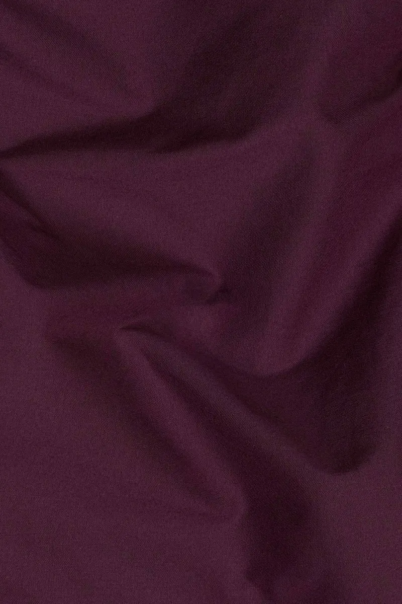 English Walnut Maroon Premium Cotton Shirt 2