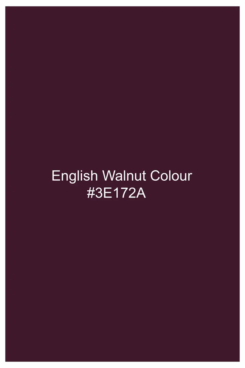 English Walnut Maroon Premium Cotton Shirt 4