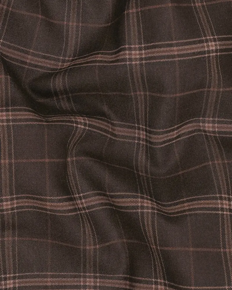 English Walnut Plaid Wool Rich Pant 3