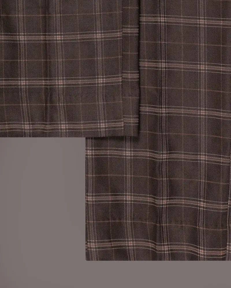 English Walnut Plaid Wool Rich Pant 6