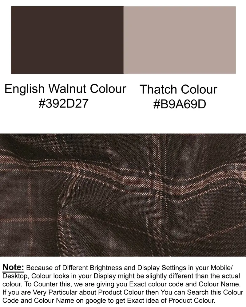English Walnut Plaid Wool Rich Pant 7