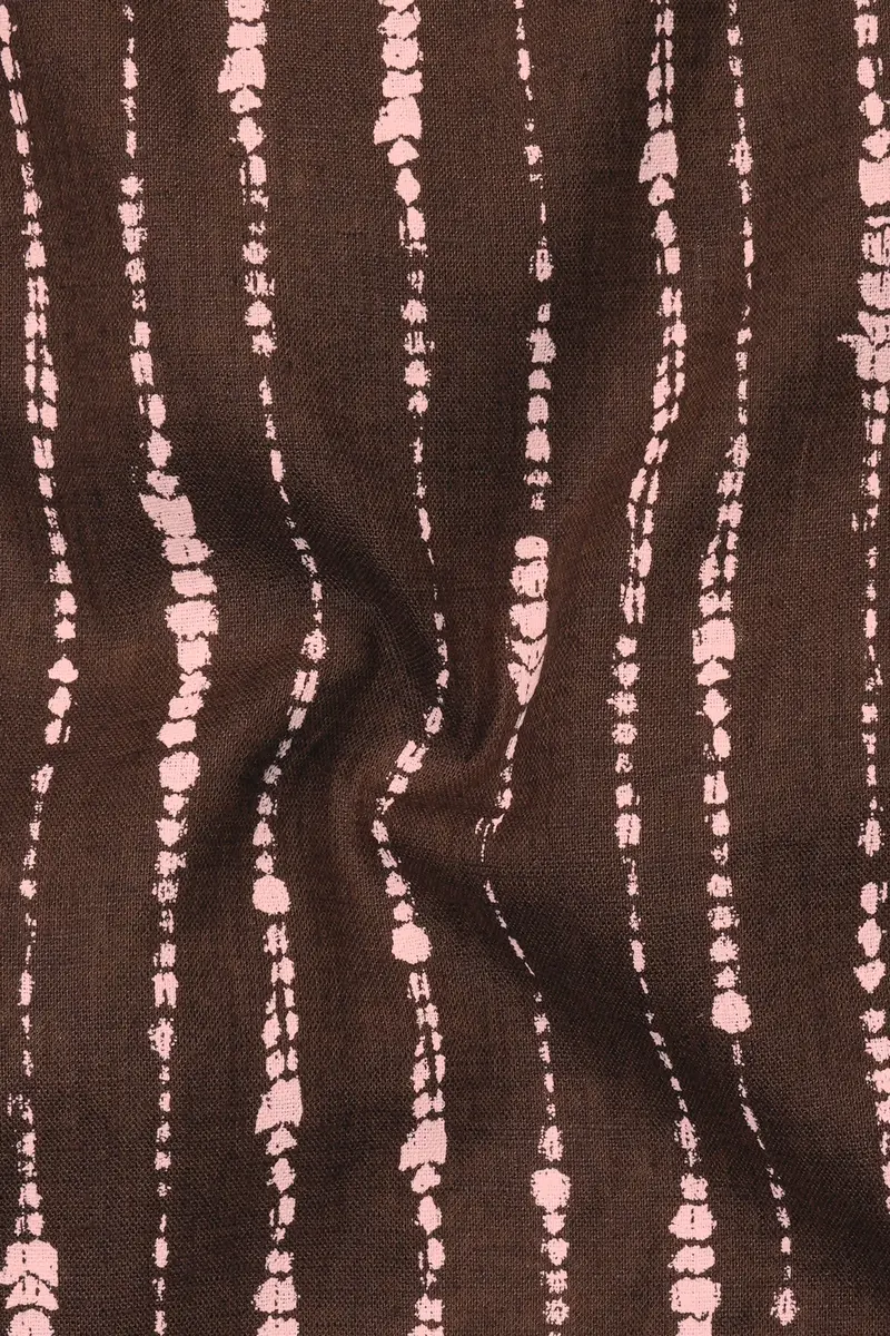 Espresso Brown Striped Kurta Shirt 3