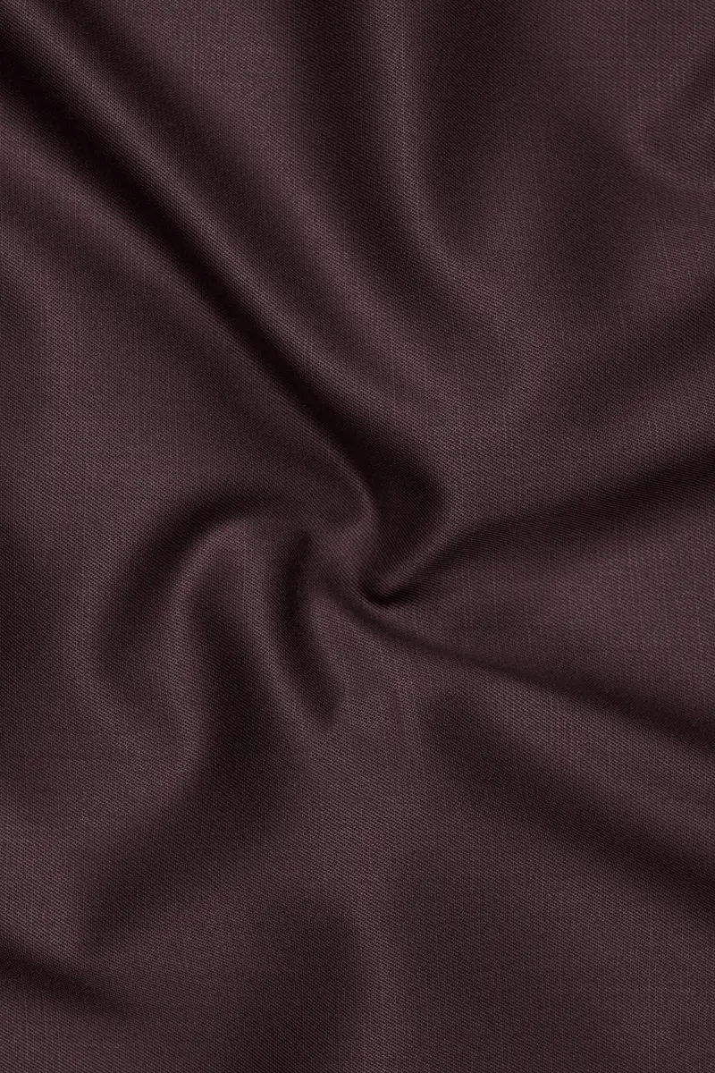 Espresso-Hickory Brown Solid Wool Rich Bandhgala Slight Stretch Blazer 3