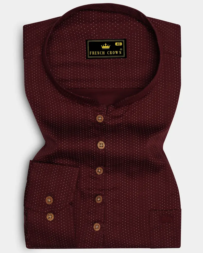 Espresso Maroon With Bizarre Cream Super Soft Premium Cotton Kurta Shirt 1