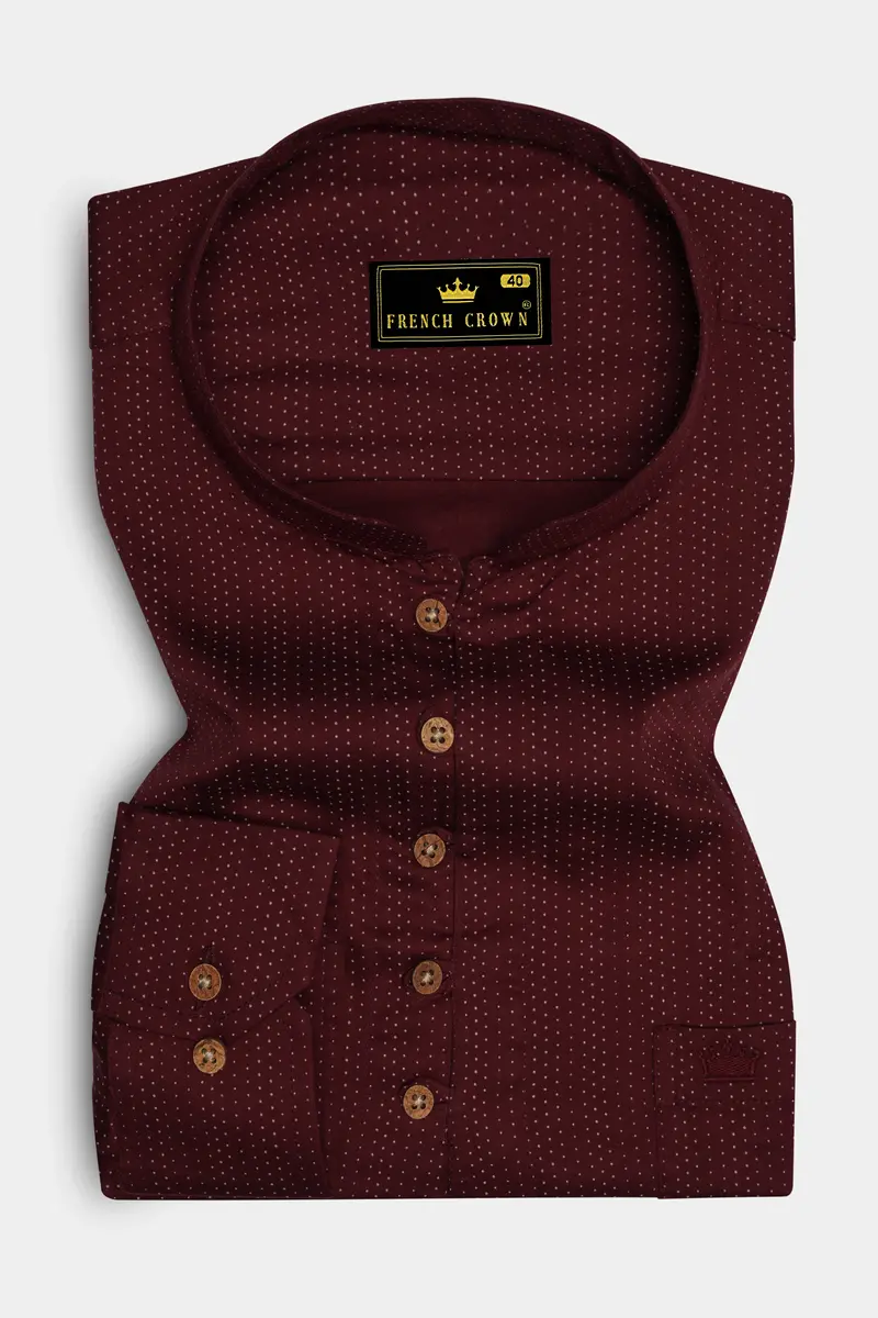 Espresso Maroon With Bizarre Cream Super Soft Premium Cotton Kurta Shirt 2