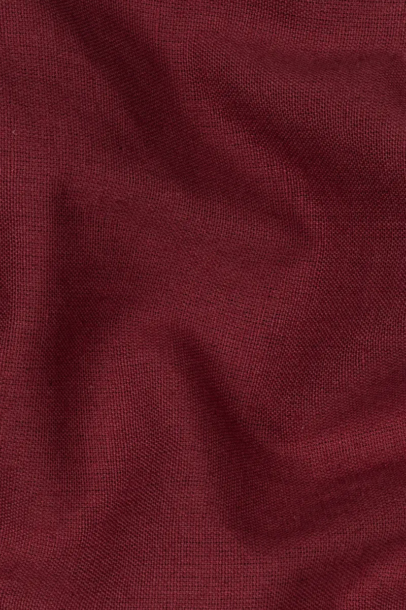 Espresso Red Luxurious Linen Lounge Pant 3