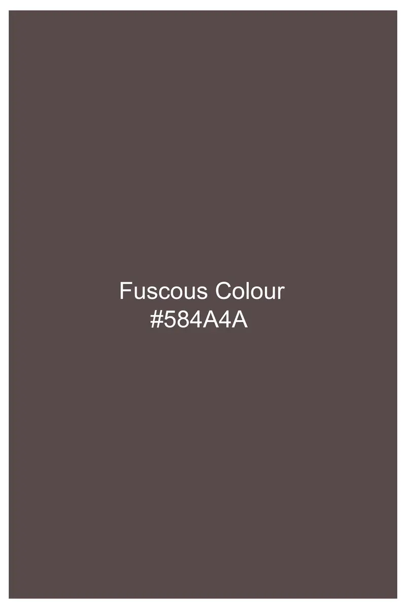 Estate-Fuscous Brown Diamond Textured Wool Rich Slight Stretch Waistband Pant 8