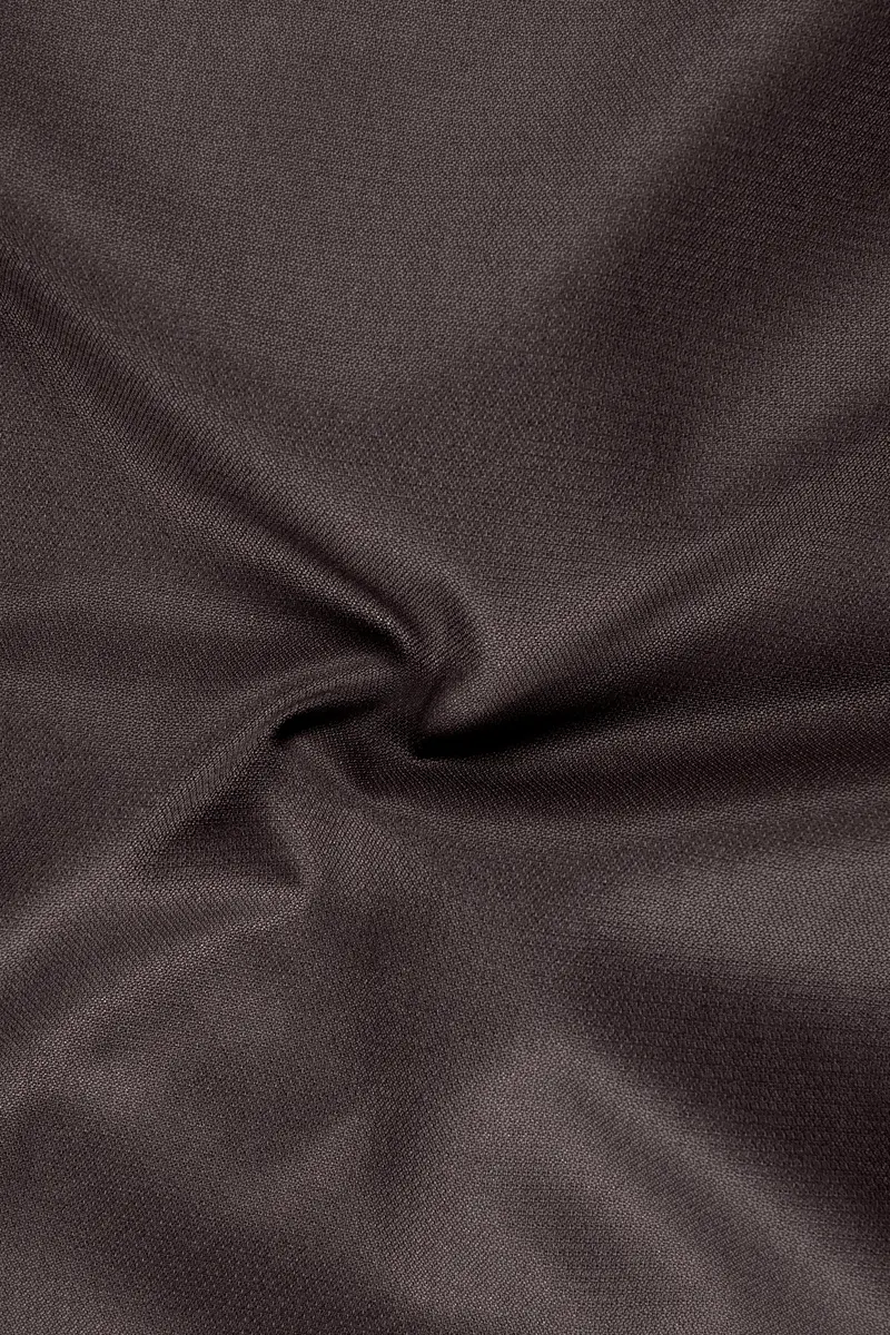 Estate-Fuscous Brown Diamond Textured Wool Rich Slight Stretch Waistcoat 3