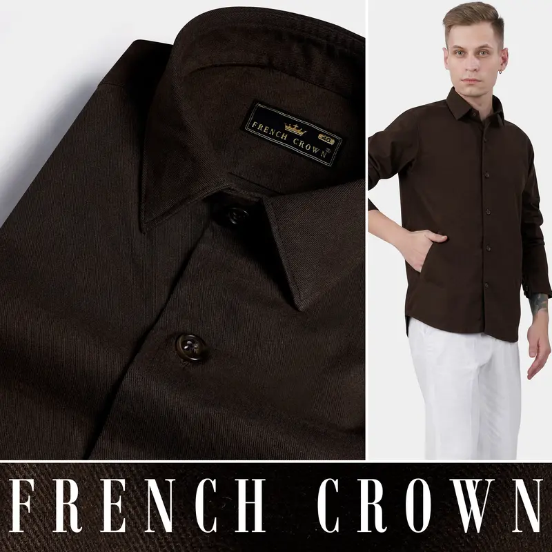 Eternity Brown Twill Premium Cotton Designer Jacket 11