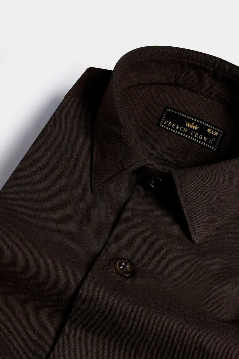 Eternity Brown Twill Premium Cotton Designer Jacket 4