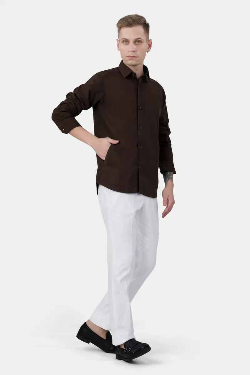 Eternity Brown Twill Premium Cotton Designer Jacket 7