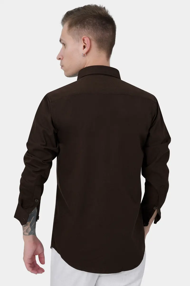 Eternity Brown Twill Premium Cotton Designer Jacket 8