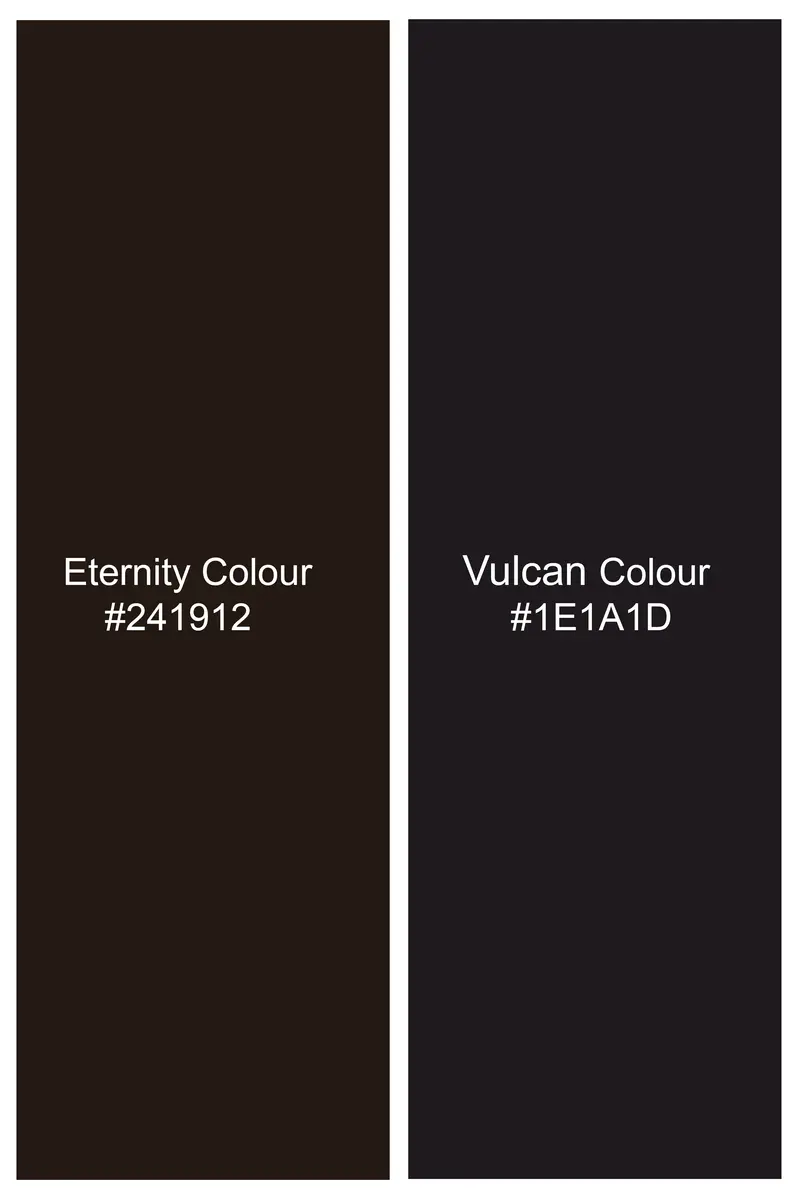 Eternity Brown With Vulcan Black Striped Wool Blend Double Breasted Blazer 12