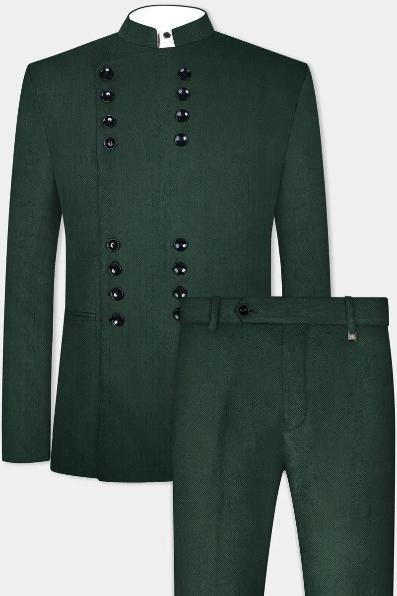 Everglade Green Micro Checkered Wool Rich Suit 2