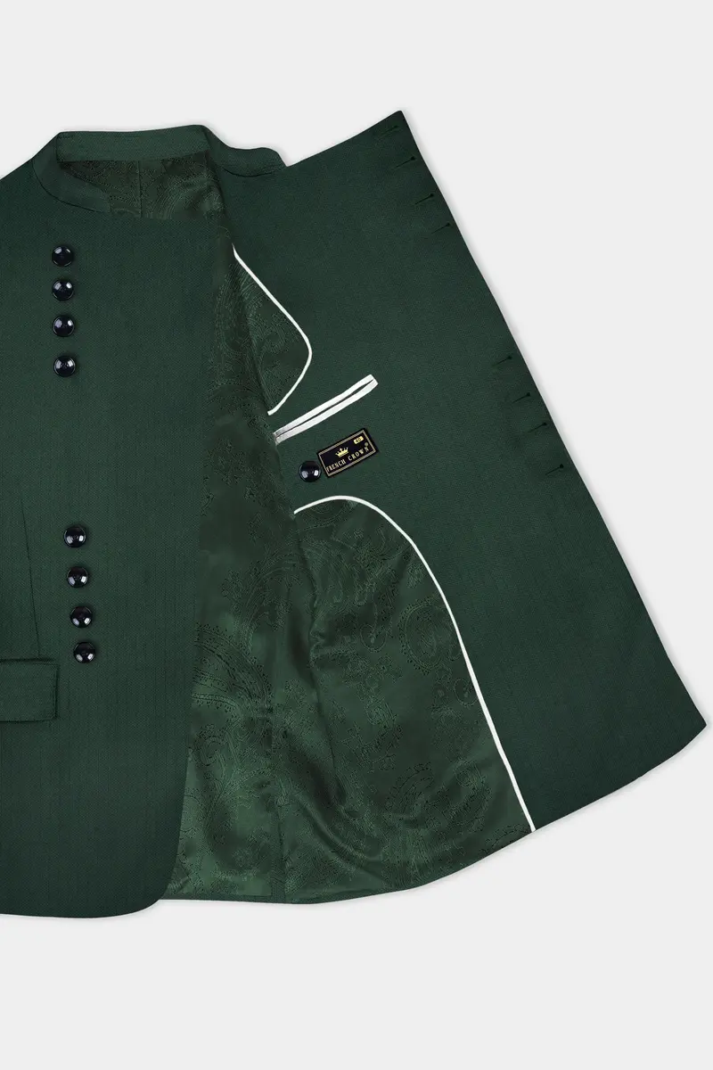 Everglade Green Micro Checkered Wool Rich Suit 4