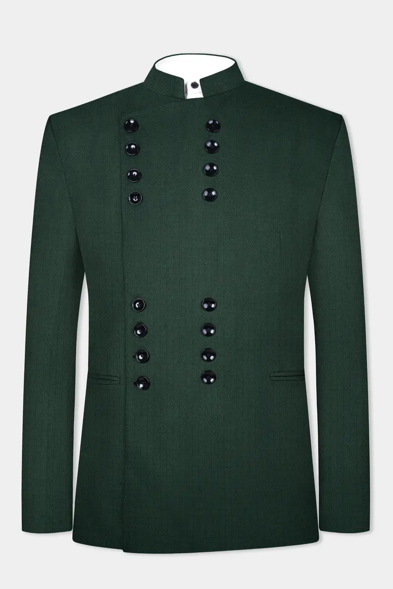 Everglade Green Micro Checkered Wool Rich Suit 8