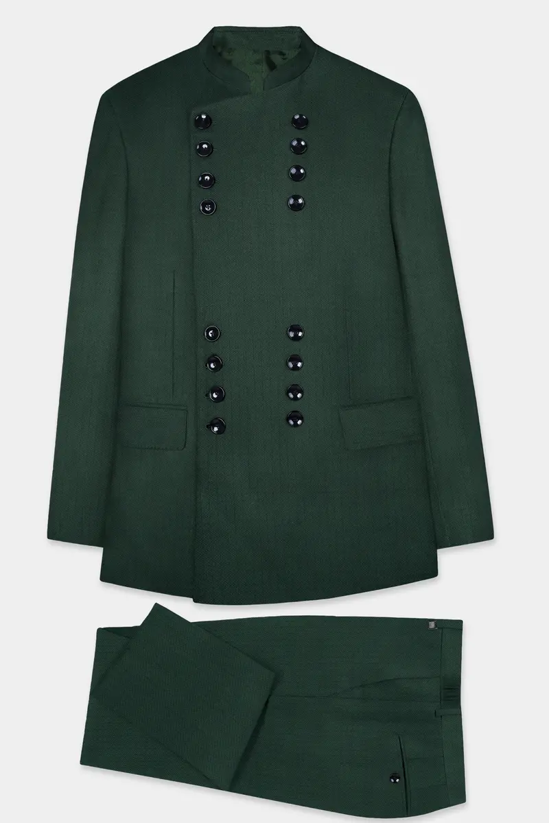 Everglade Green Micro Checkered Wool Rich Suit 9