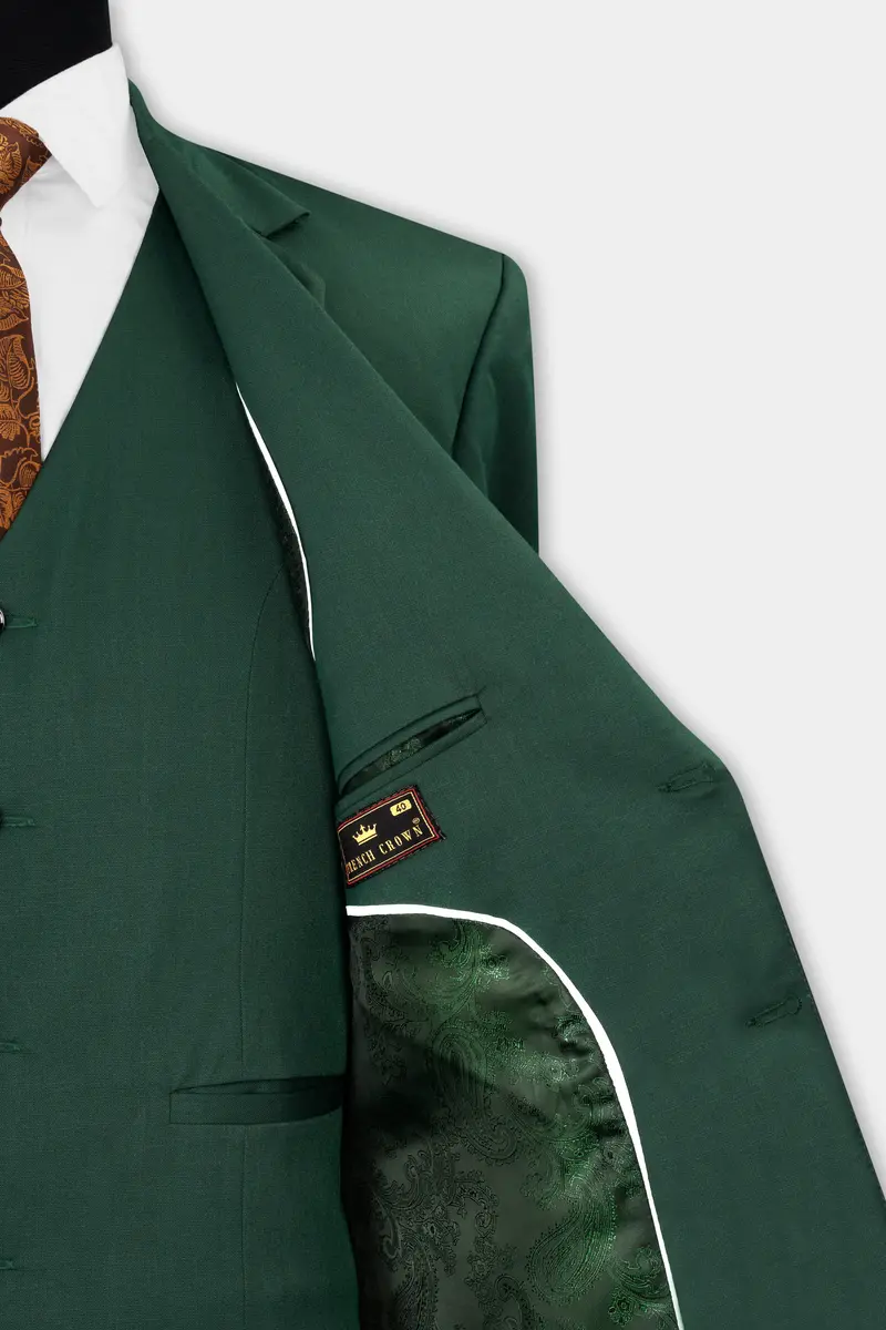 Everglade Green Wool Rich Single Breasted Stretchable Traveler Blazer 5
