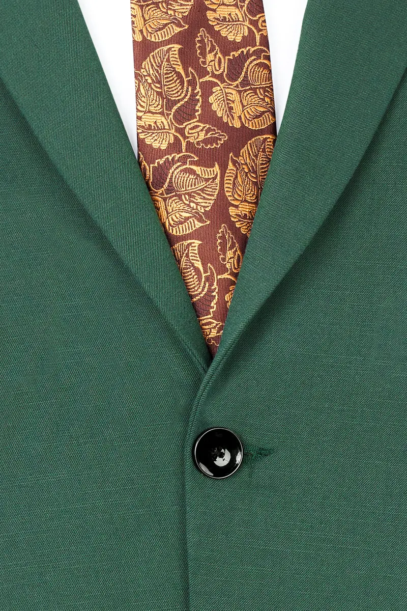 Everglade Green Wool Rich Single Breasted Stretchable Traveler Blazer 6
