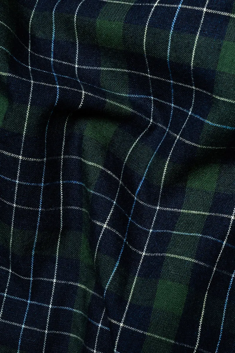 Everglade Greenish Blue Multi-Checkered Oxford Cotton Shirt 2