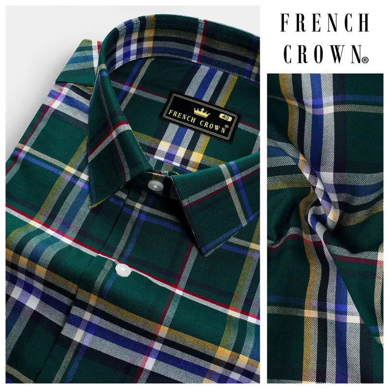 Evergreen Plaid Oxford Premium Cotton Shirt 9