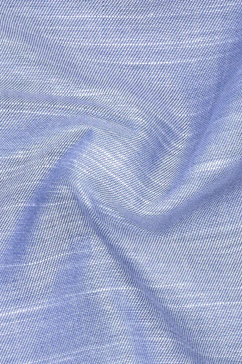 Faded Blue Textured Chambray Premium Cotton Shorts 3