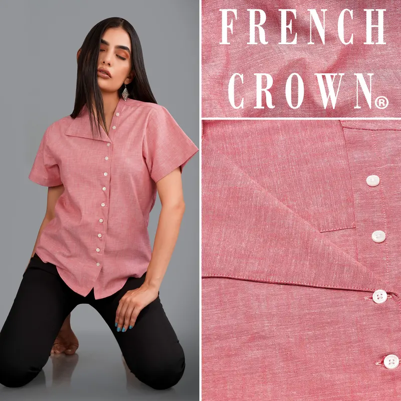 Faded Pink Premium Cotton Shirt 1