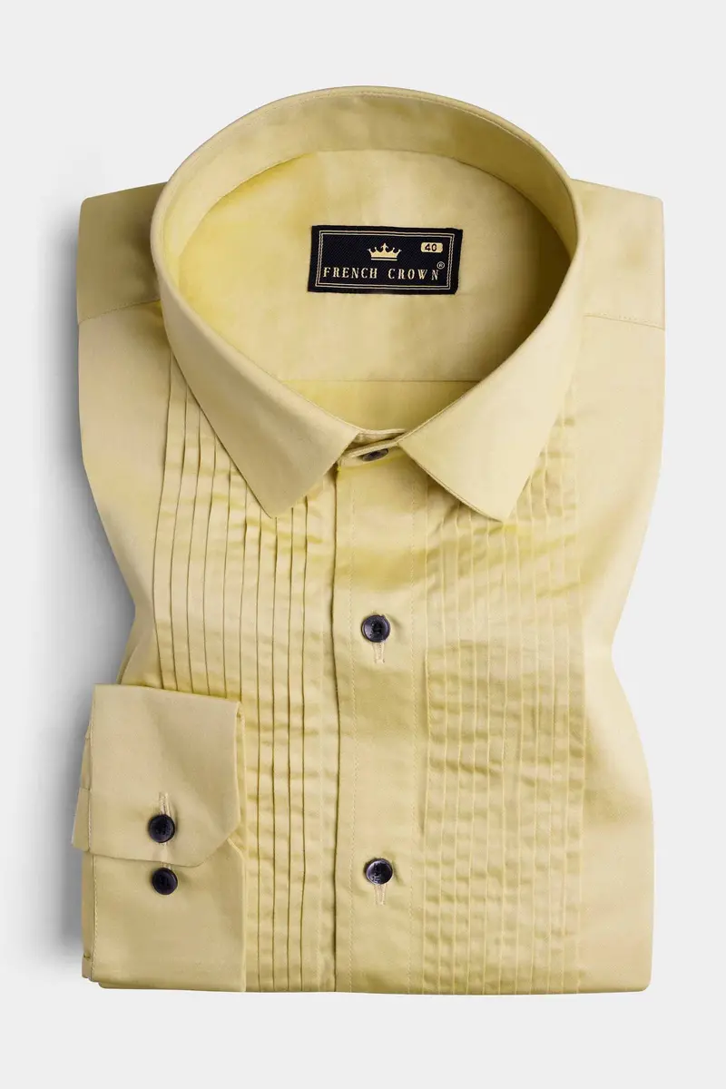 Fawn Brown Subtle Sheen Super Soft Premium Cotton Tuxedo Shirt 2
