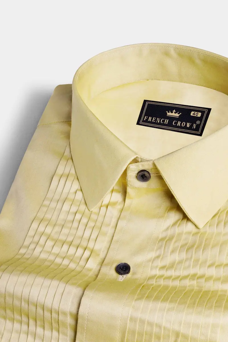 Fawn Brown Subtle Sheen Super Soft Premium Cotton Tuxedo Shirt 4