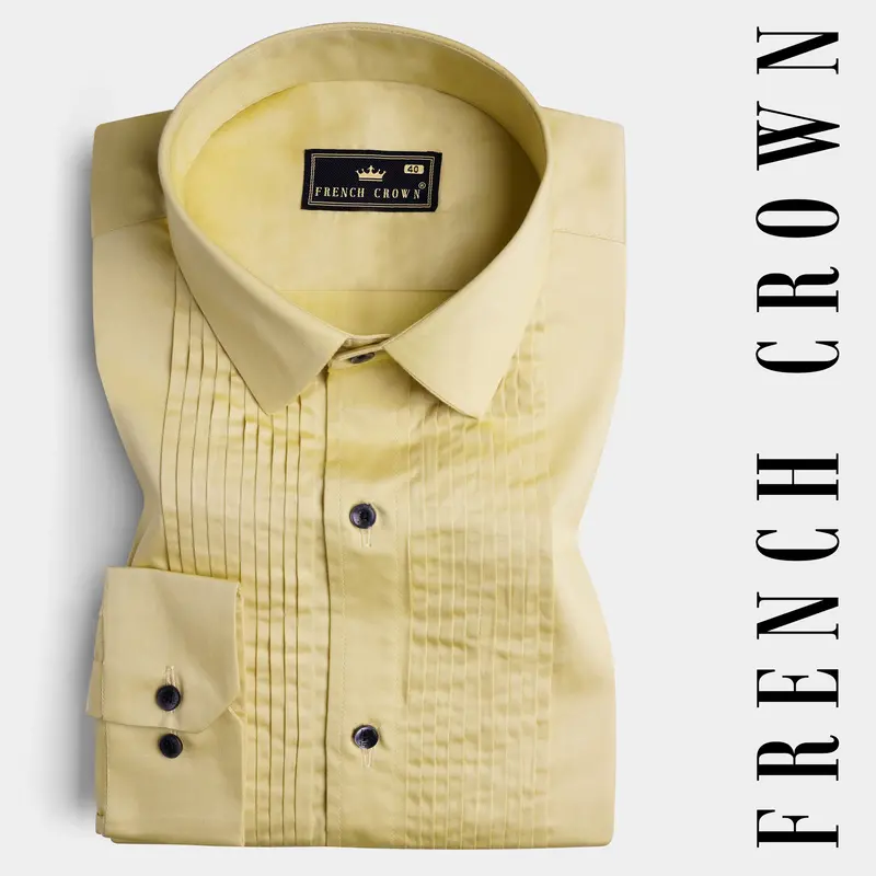 Fawn Brown Subtle Sheen Super Soft Premium Cotton Tuxedo Shirt 9