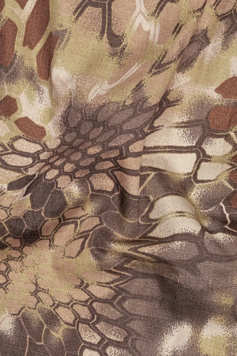 Fawn Brown With Animal Printed Denim 3