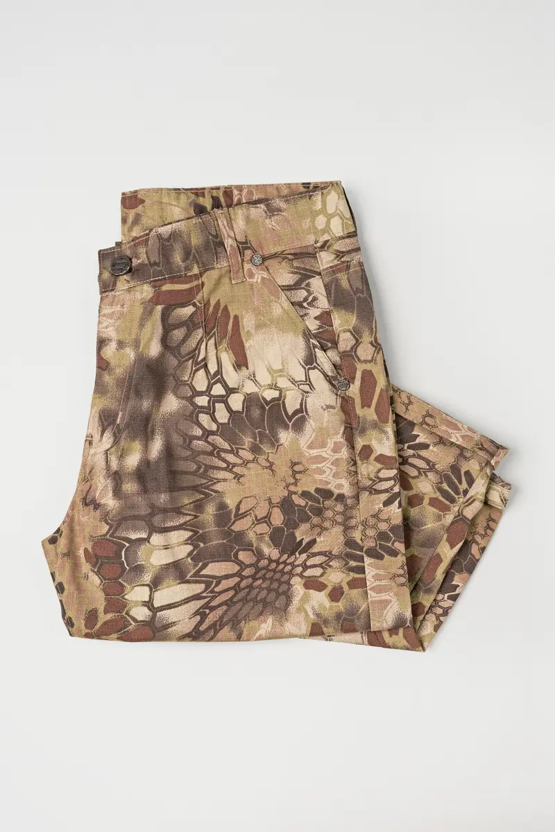 Fawn Brown With Animal Printed Denim 6