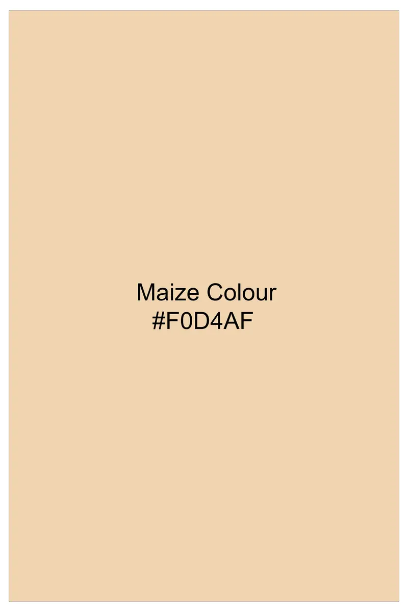 Fayzor-Maize Cream Printed Chambray Premium Cotton Semi Formal Shirt 7
