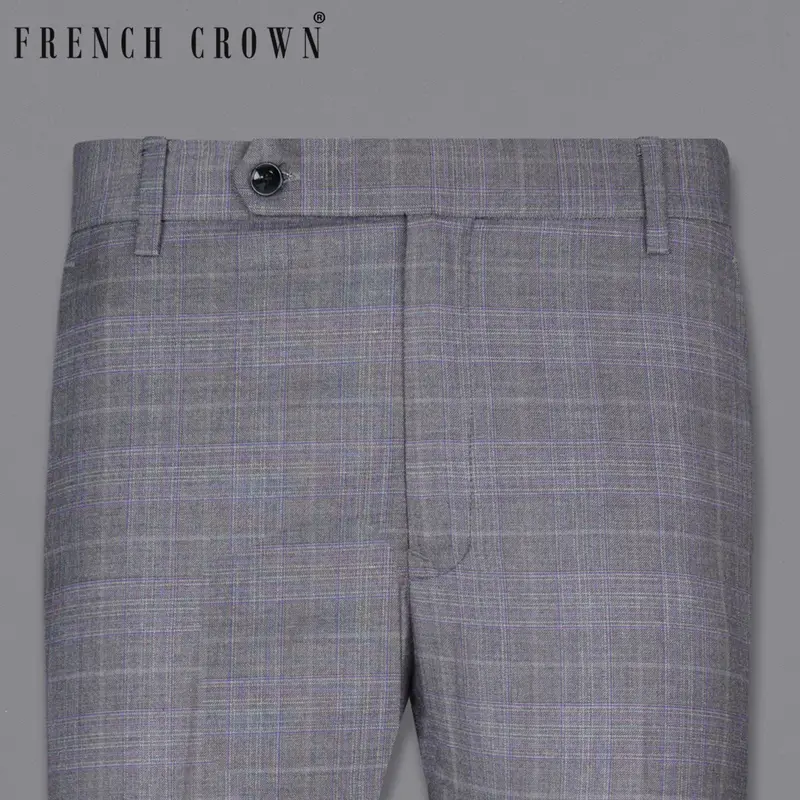 Fedora Plaid Wool Rich Pant 1