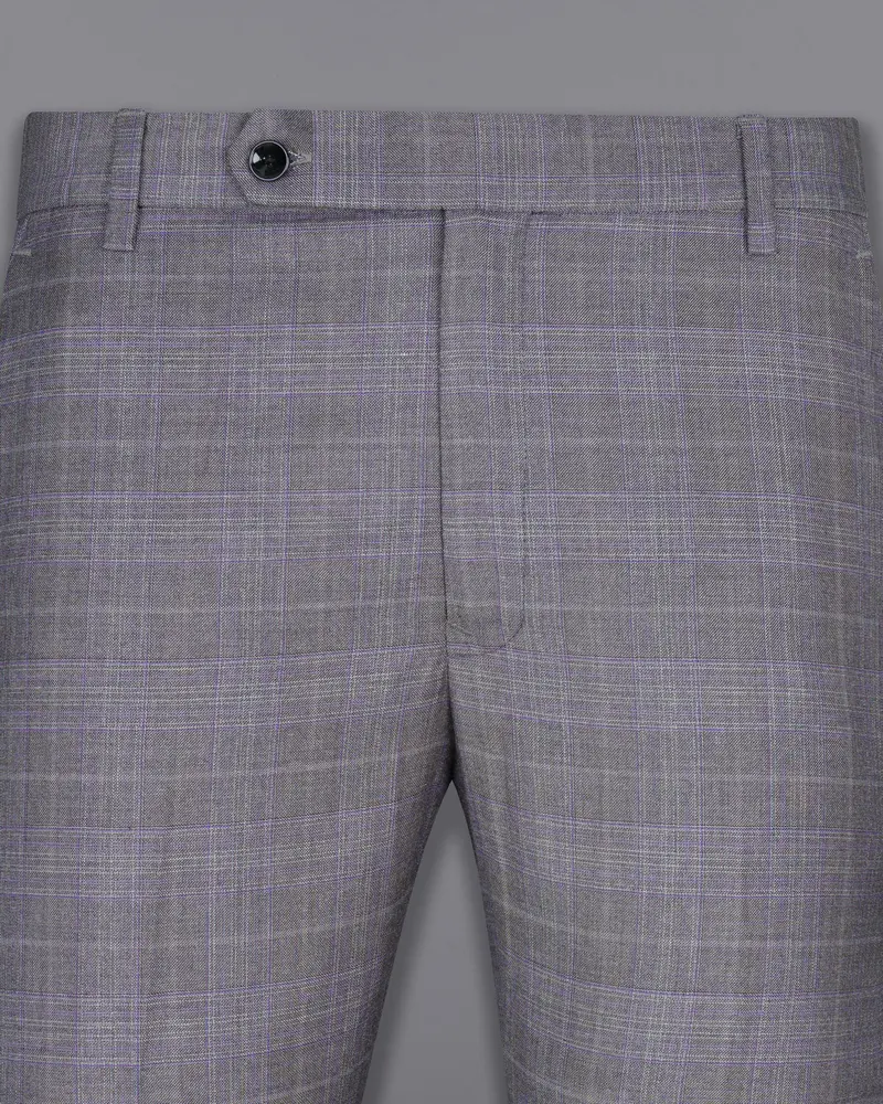 Fedora Plaid Wool Rich Pant 2