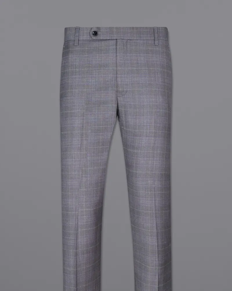 Fedora Plaid Wool Rich Pant 4