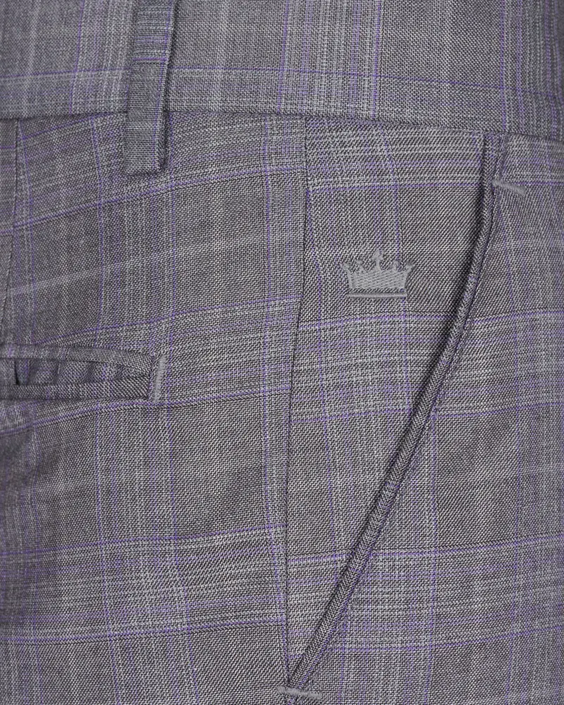Fedora Plaid Wool Rich Pant 5