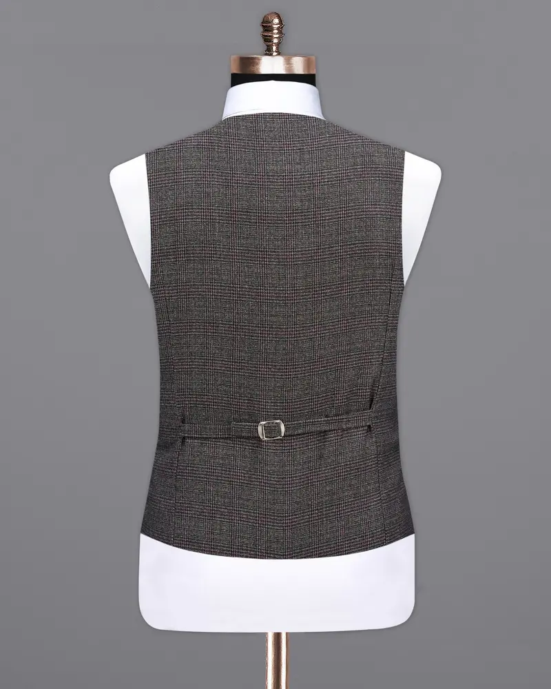 Fedora Sliver Plaid Wool Rich Waistcoat 6