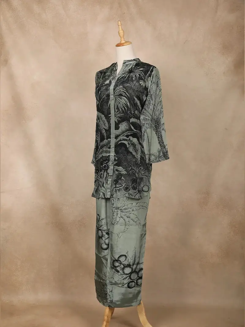 Fern Green Floral Design Printed Cotton Salwar Suit 3