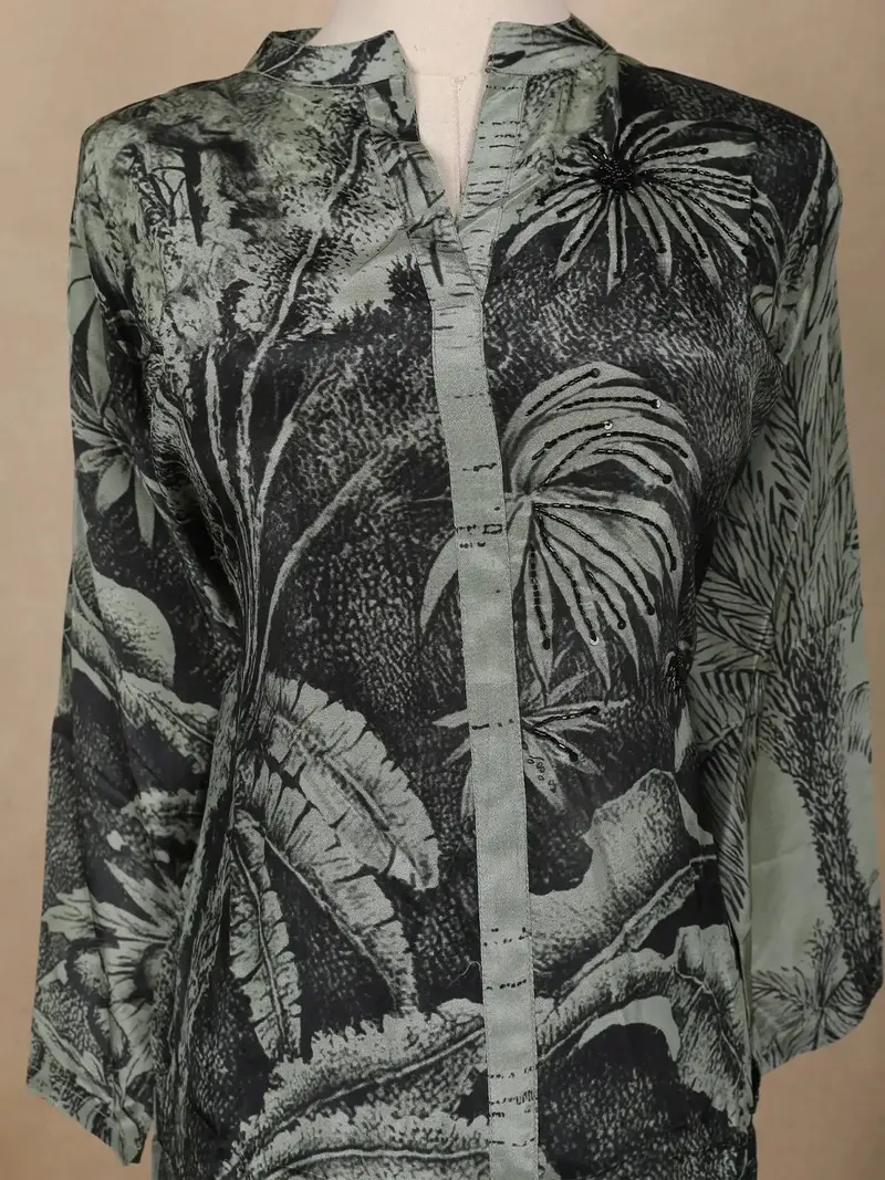 Fern Green Floral Design Printed Cotton Salwar Suit 5