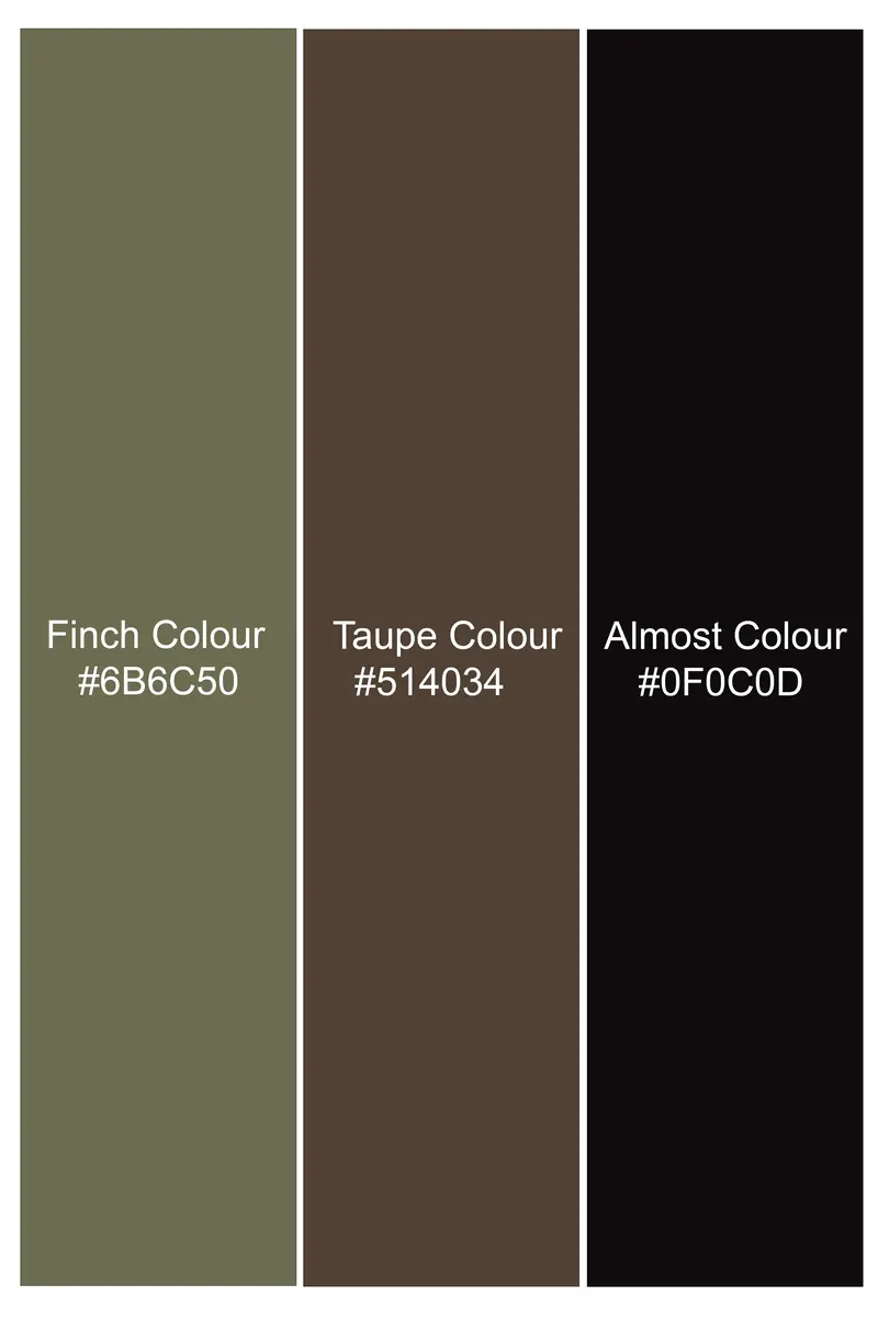 Finch Green And Taupe Brown Camouflage Printed Oxford Premium Cotton Casual Designer Shirt 9