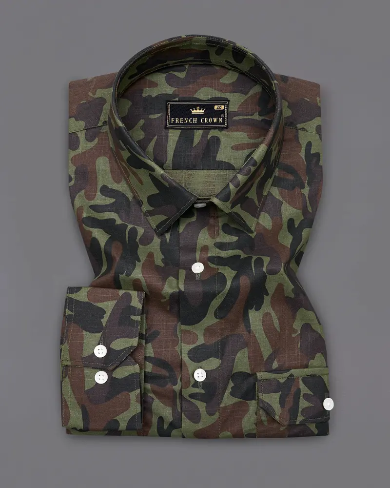 Finch Green With Millbrook Brown And Zeus Black Royal Oxford Overshirt/Shacket 5