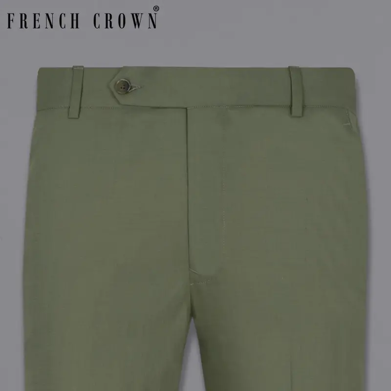 Finch Green Wool Rich Pant 1