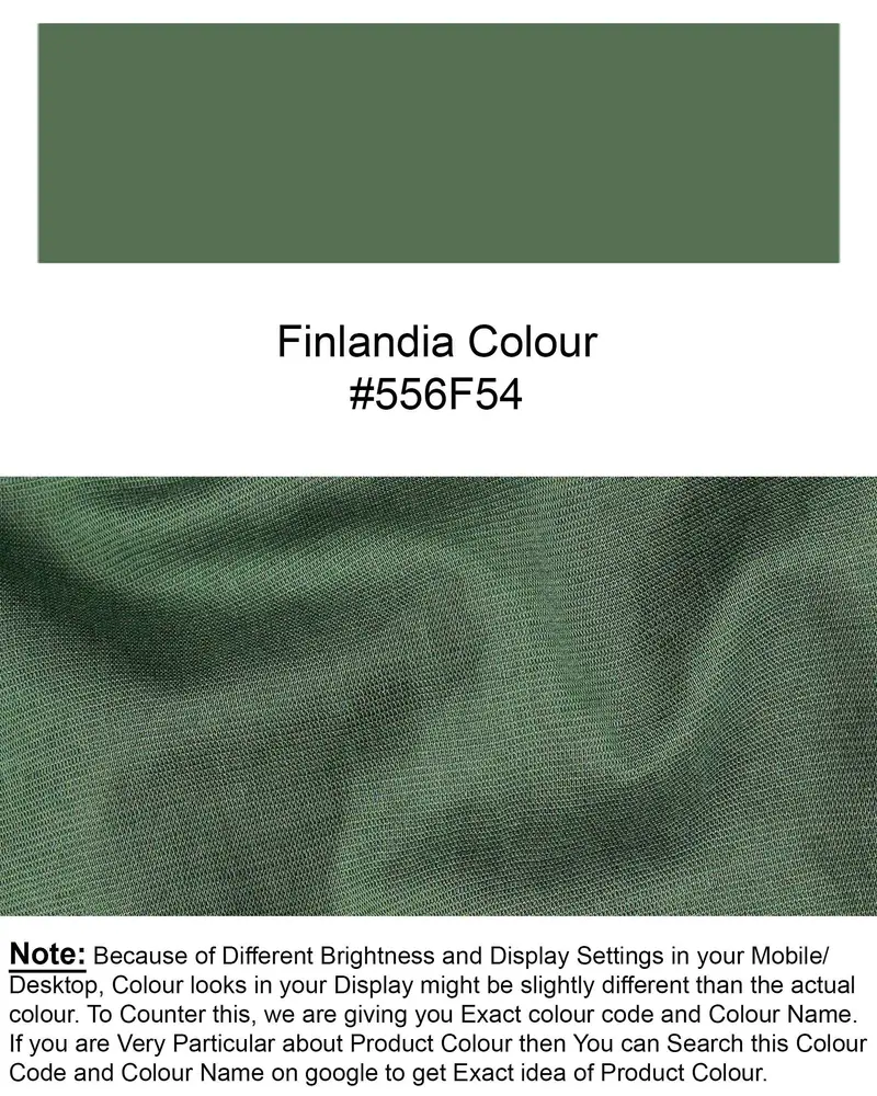 Finlandia Green Luxurious Linen Shirt 8