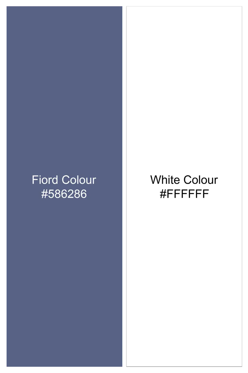 Fiord Blue And White Batik Printed Denim Shirt 5