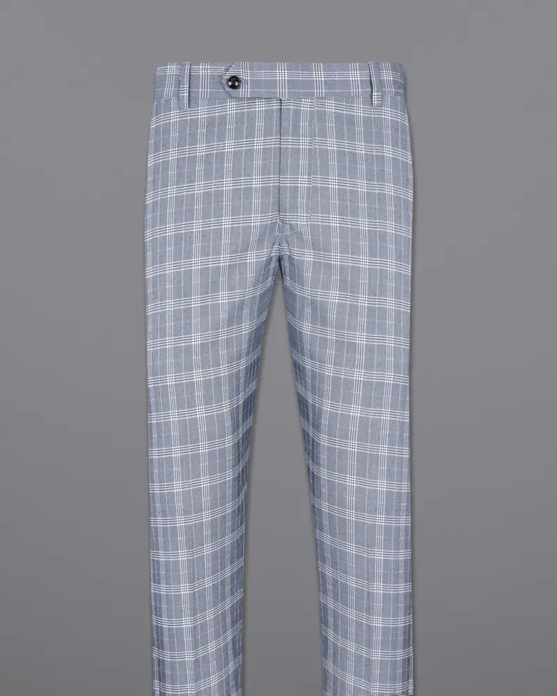 Fiord Grey Plaid Premium Cotton Pant 4