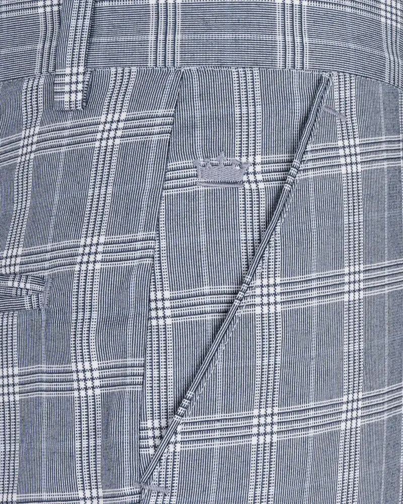 Fiord Grey Plaid Premium Cotton Pant 5