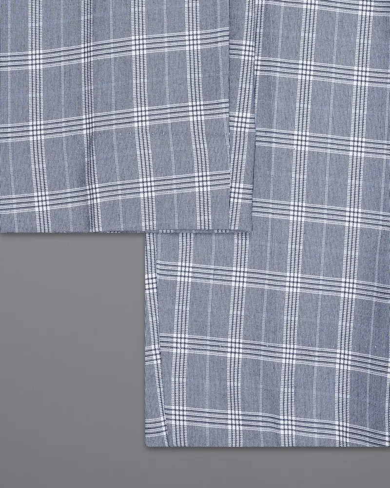 Fiord Grey Plaid Premium Cotton Pant 6