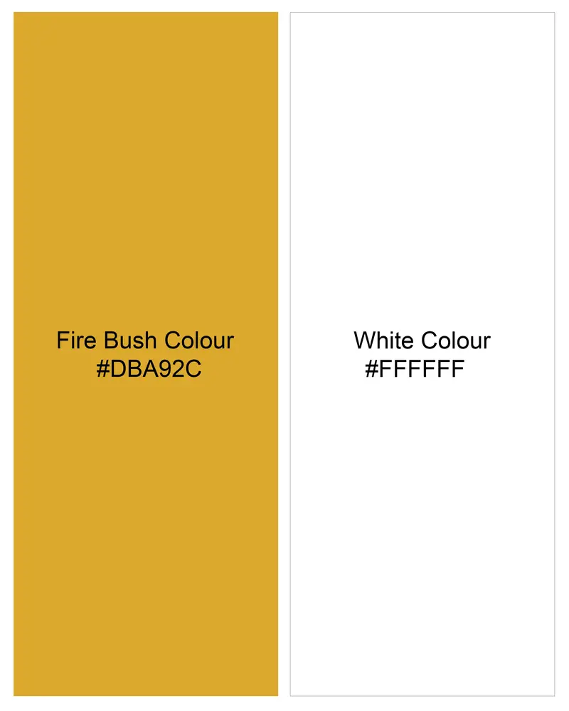 Fire Bush Yellow Textured Premium Tencel Shirt 9